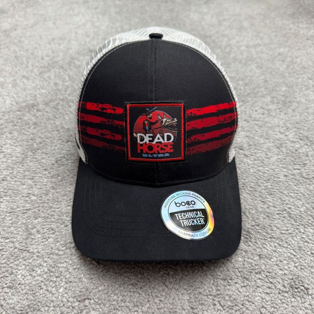 Boco Gear Dead Horse Ultra Moab UT Technical Trucker Hat Cap Men Black Mesh Back